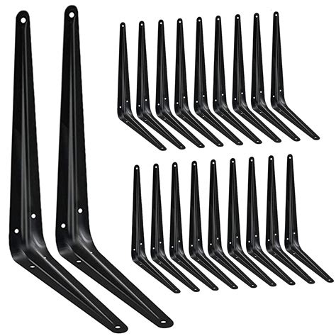 decorative metal shelf brackets black|black shelf brackets 12 inch.